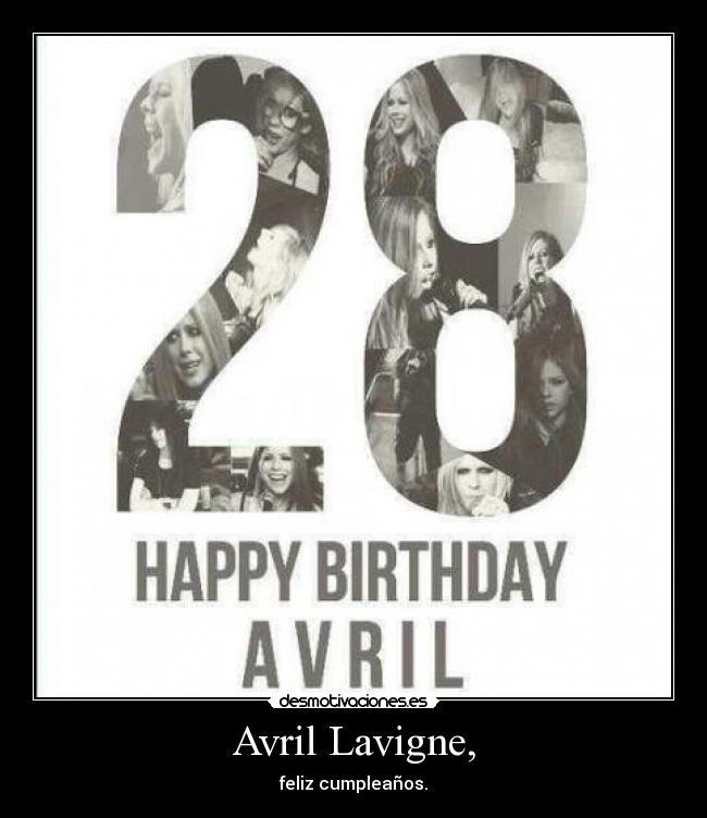 Avril Lavigne, - feliz cumpleaños.