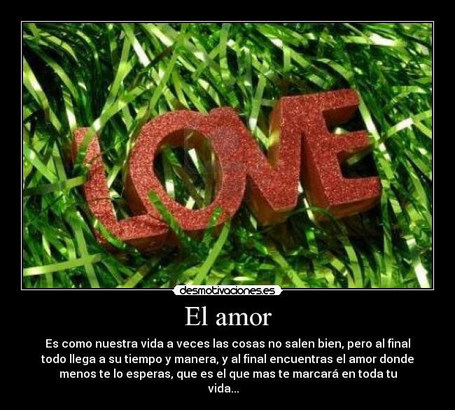 El amor -