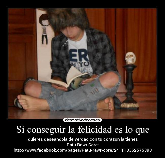 Si conseguir la felicidad es lo que -