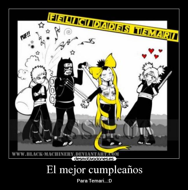 El mejor cumpleaños - Para Temari...:D