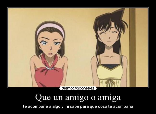 carteles klanotaku anime detective conan ran amigas desmotivaciones