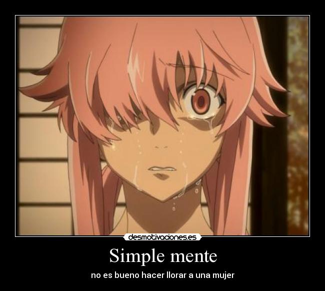 carteles mirai nikki yuno gasai desmotivaciones