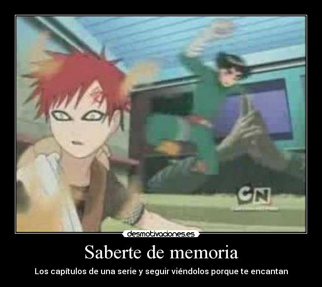 Saberte de memoria - Los capítulos de una serie y seguir viéndolos porque te encantan