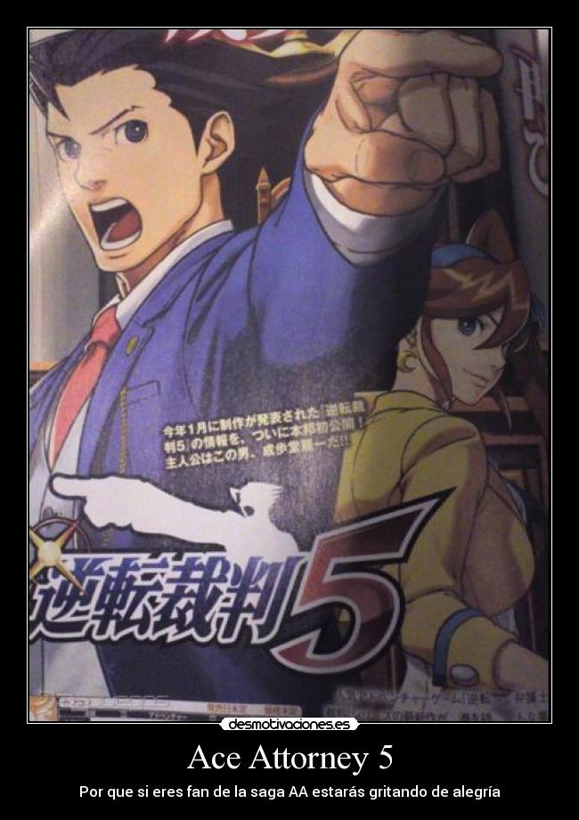 Ace Attorney 5 - Por que si eres fan de la saga AA estarás gritando de alegría