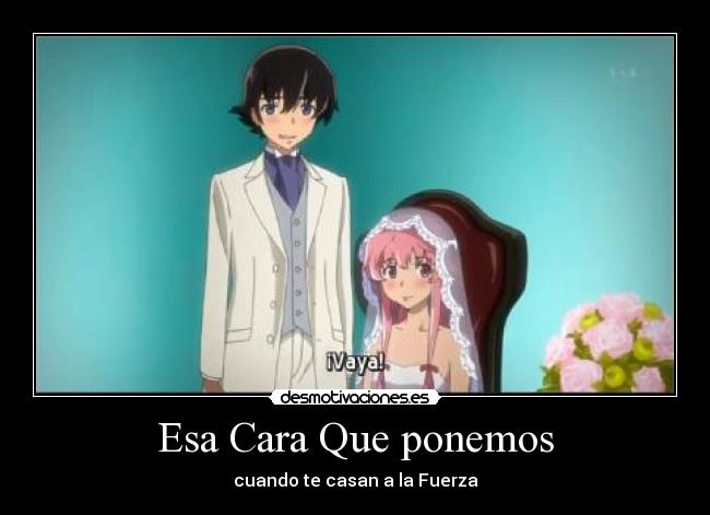carteles mirai nikki desmotivaciones