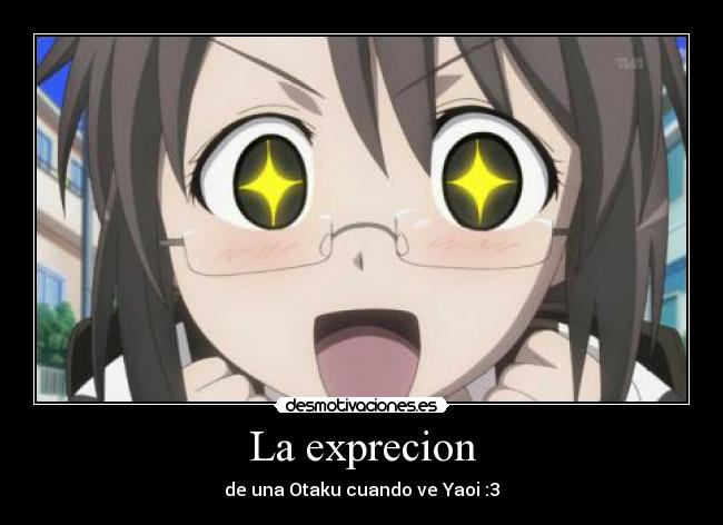 La exprecion - de una Otaku cuando ve Yaoi :3