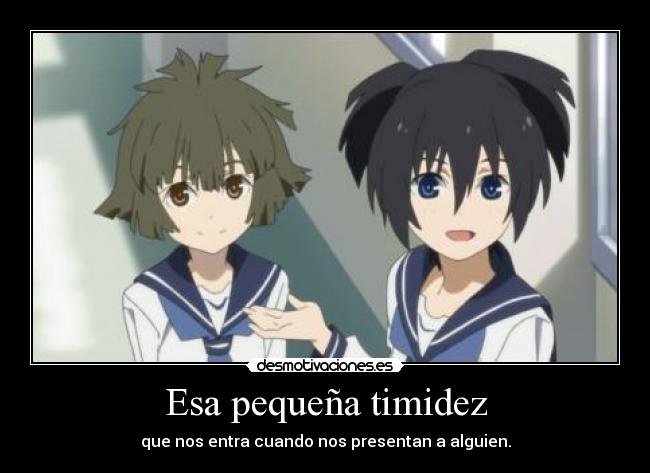 Esa pequeña timidez -