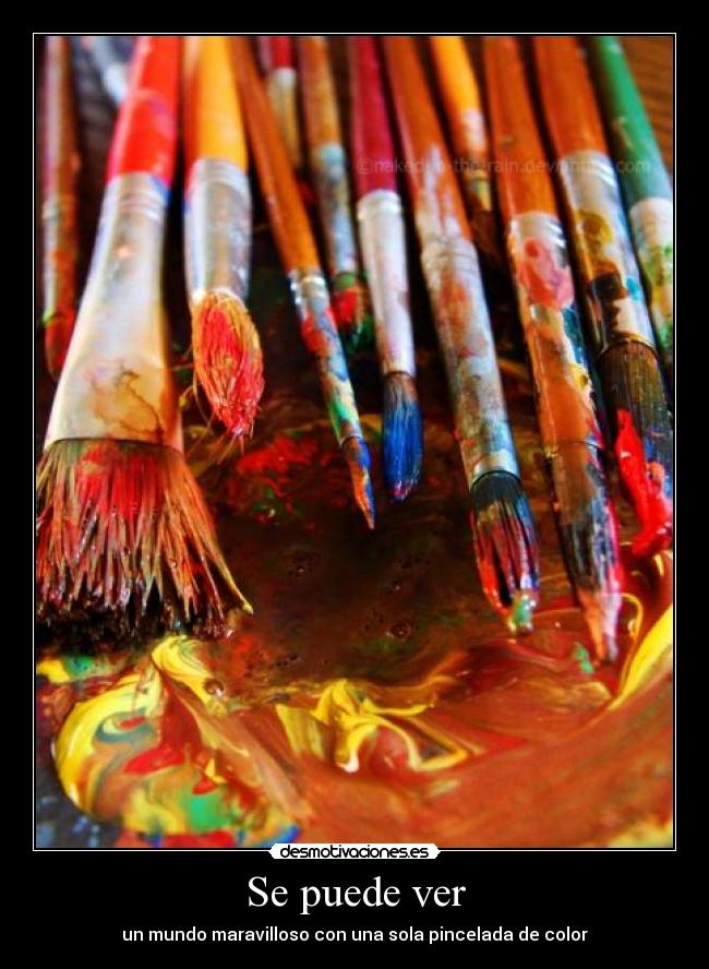 Se puede ver - un mundo maravilloso con una sola pincelada de color