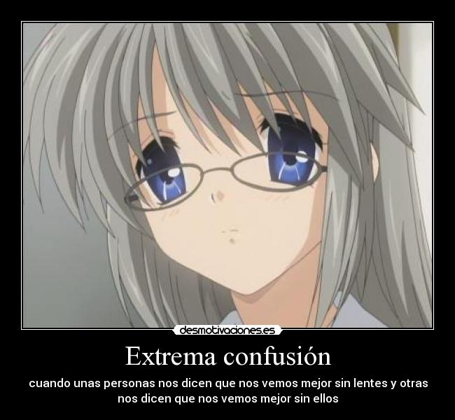 carteles clannad anime harukaze tomoyo sexy con lentes punto desmotivaciones