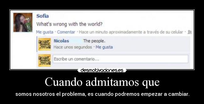 Cuando admitamos que -