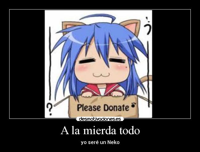 carteles konata anime neko desmotivaciones
