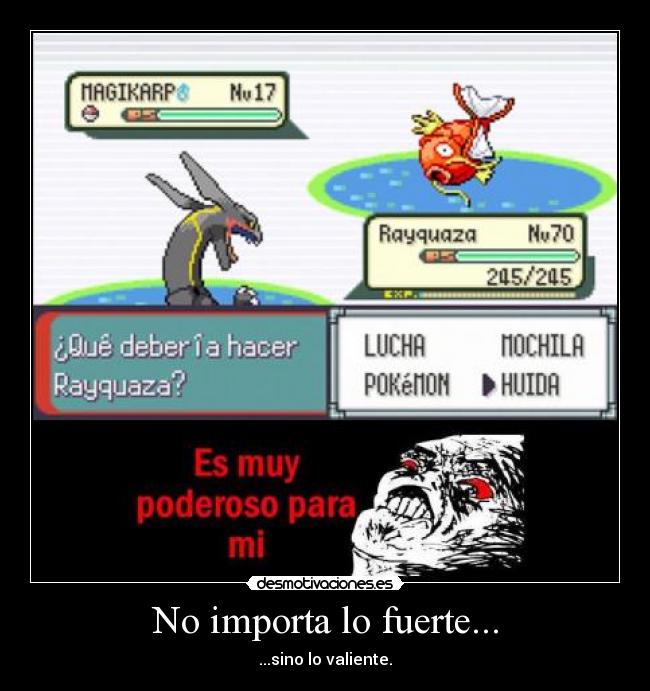 No importa lo fuerte... - ...sino lo valiente.