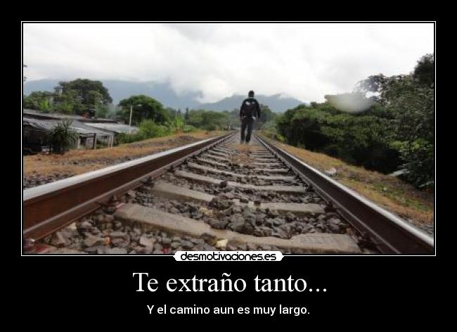 Te extraño tanto... - Y el camino aun es muy largo.