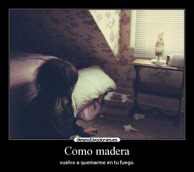 Como madera - vuelvo a quemarme en tu fuego.