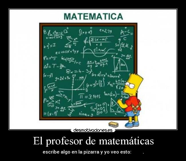 El profesor de matemáticas -