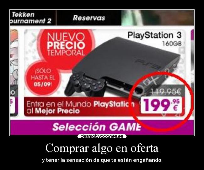 carteles game play station oferta desmotivaciones