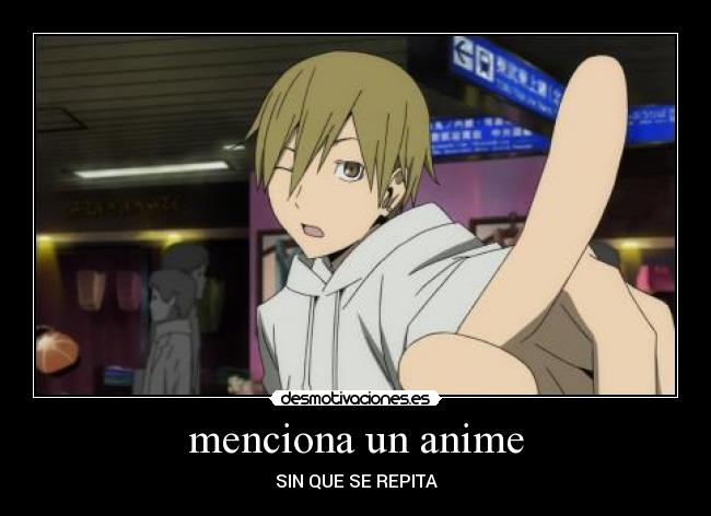 menciona un anime - 