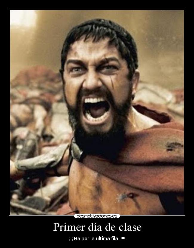 Primer día de clase - ¡¡¡ Ha por la ultima fila !!!!!