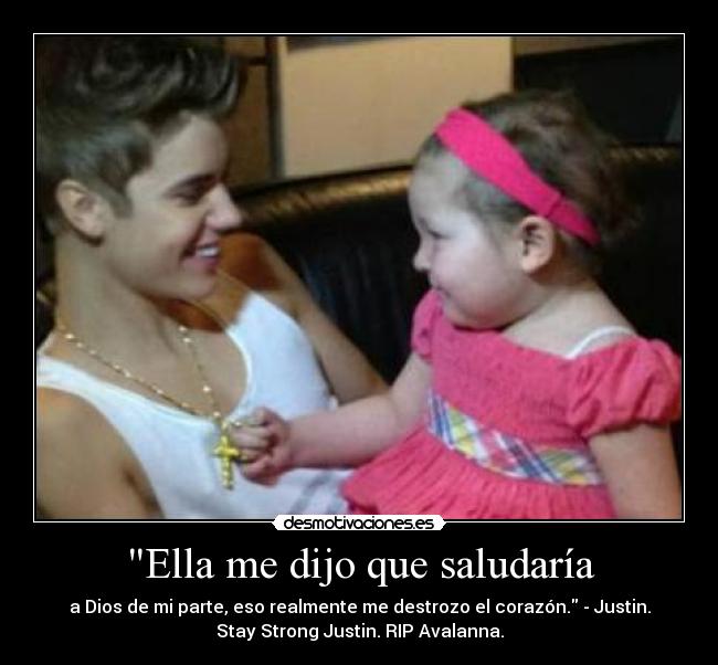 Ella me dijo que saludaría - 