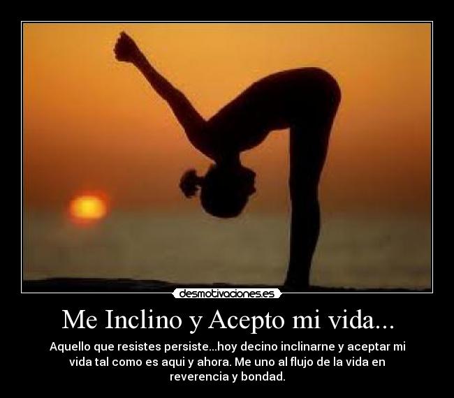 Me Inclino y Acepto mi vida... - 