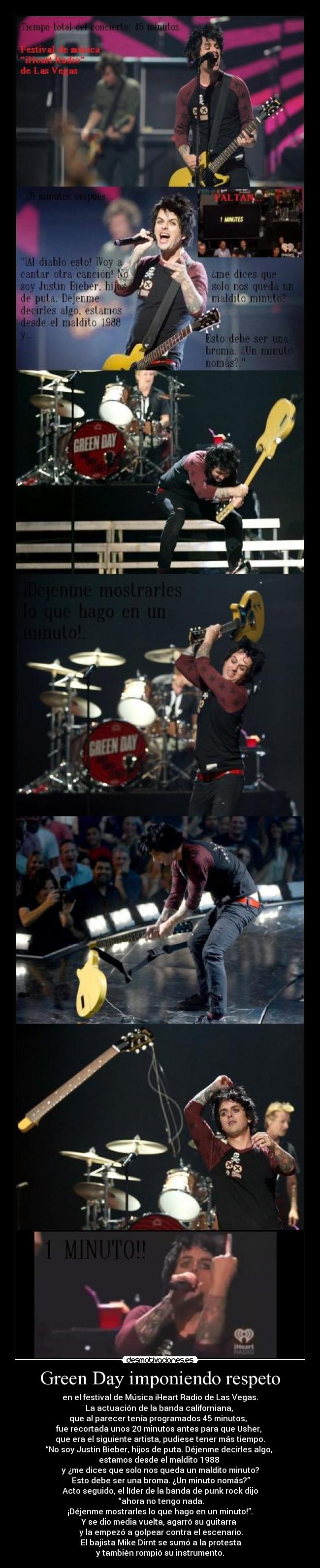 Green Day imponiendo respeto -