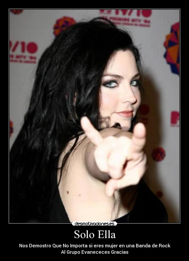 Solo Ella - Nos Demostro Que No Importa si eres mujer en una Banda de Rock
Al Grupo Evanececes Gracias