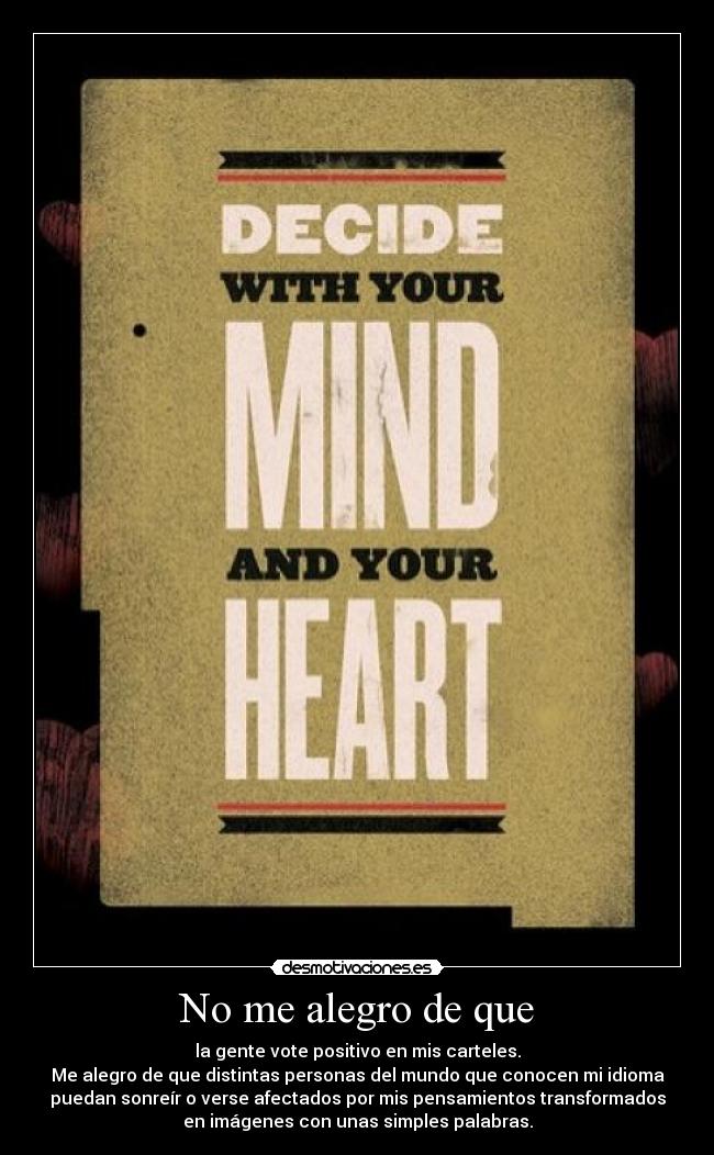 No me alegro de que -