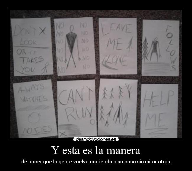 carteles slenderman notas muahahhahhah clubidiotasdedesmo desmotivaciones