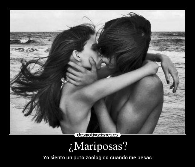 ¿Mariposas? - Yo siento un puto zoológico cuando me besas