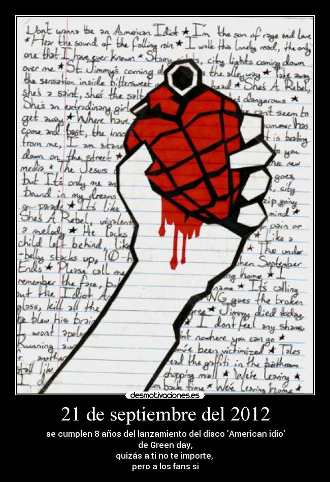 21 de septiembre del 2012 -