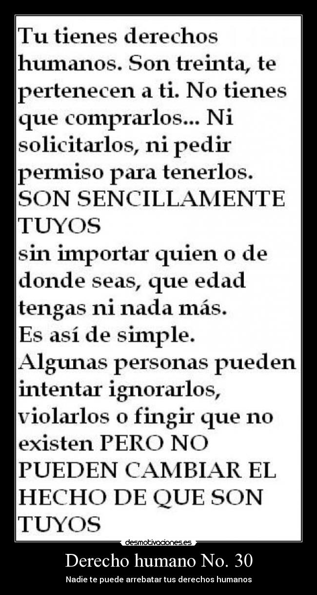 Derecho humano No. 30 - 