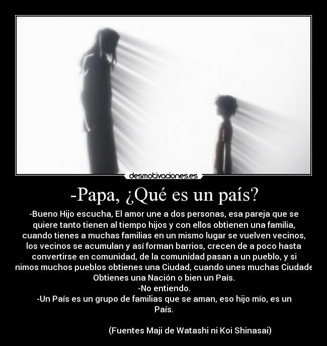 -Papa, ¿Qué es un país? -