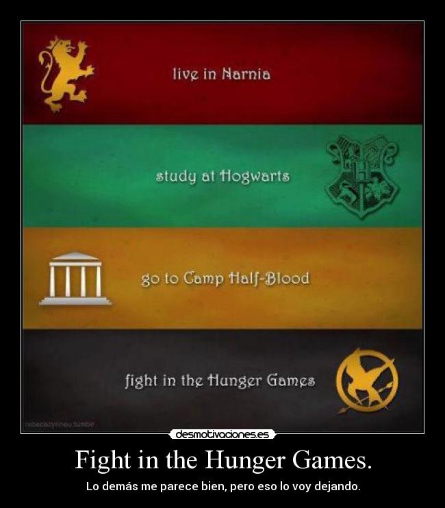 Fight in the Hunger Games. -