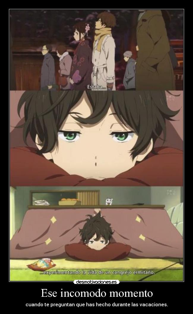 Ese incomodo momento -