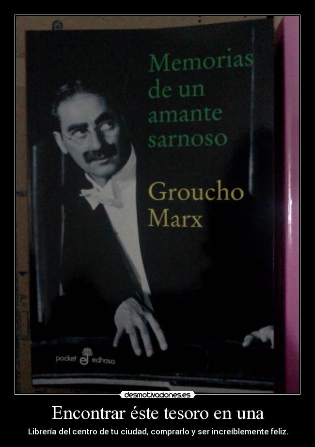 carteles memorias amante sarnoso groucho marx paseando por centro bogota colombia desmotivaciones