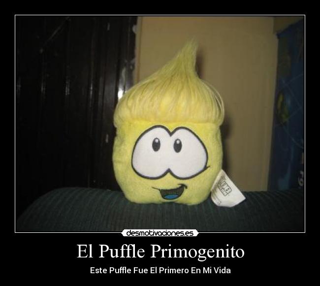 carteles puffle primogenito desmotivaciones