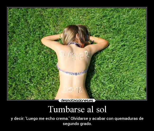 Tumbarse al sol - 