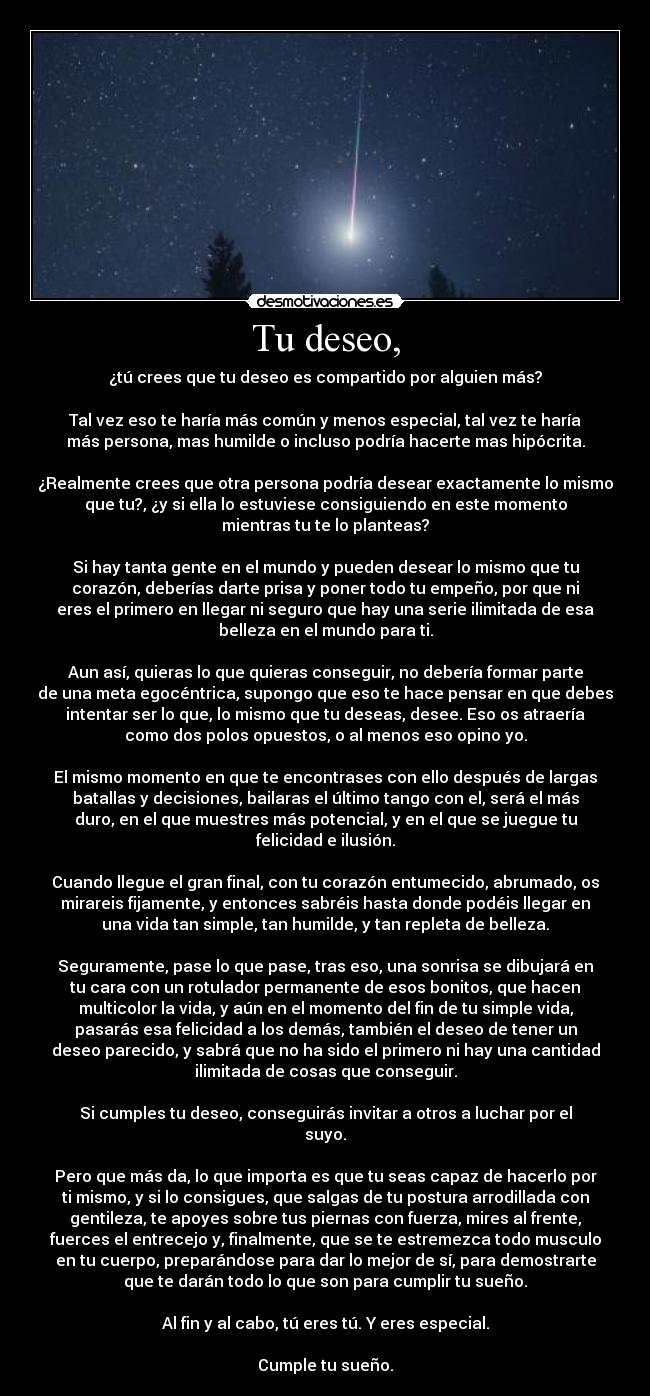 Tu deseo, - 