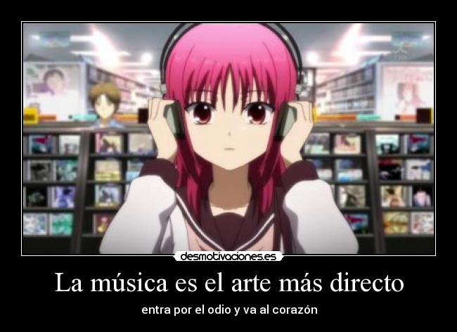 carteles musica arte musica chica anime key angelbeats iwasawa masami instrumento guitarra vida desmotivaciones