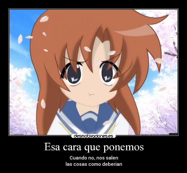 carteles anime higurashi naku kori rena enojada desmotivaciones