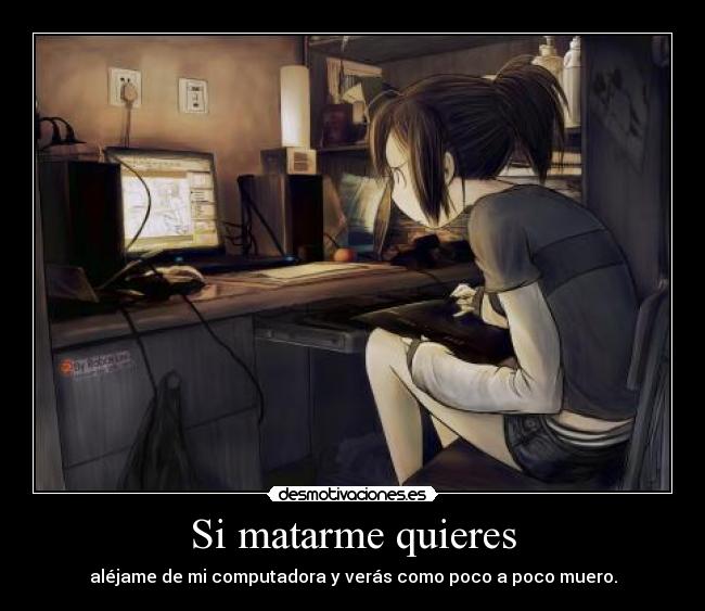 carteles klanotaku raptorhunters harukaze muwigaraklan anime computadora morir internet desmotivaciones