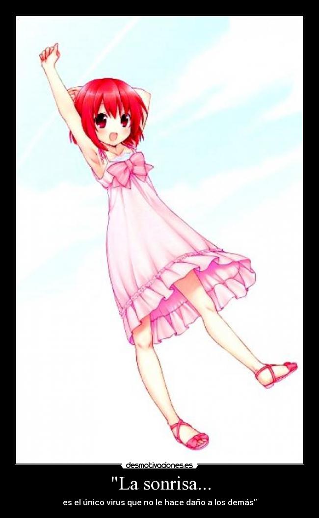 carteles sonrisa sonrisa anime desmotivaciones