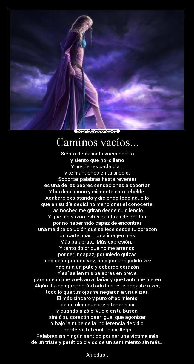 Caminos vacíos... -