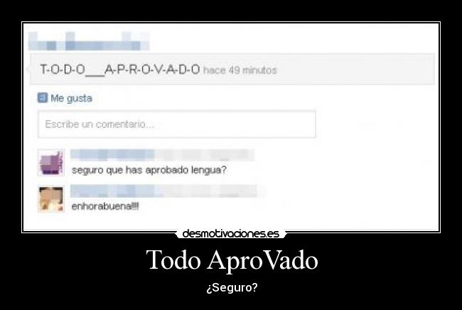 Todo AproVado - ¿Seguro?
