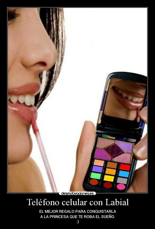 carteles amor telefono celular rubor nena sexy corazon labios rubia labial desmotivaciones