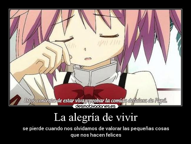 La alegría de vivir -