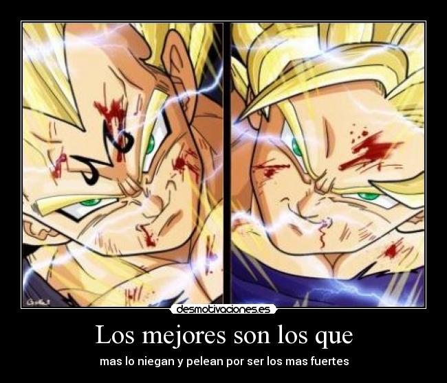 carteles broly harukaze otakuheavy goku ssj2 majin vejeta desmotivaciones
