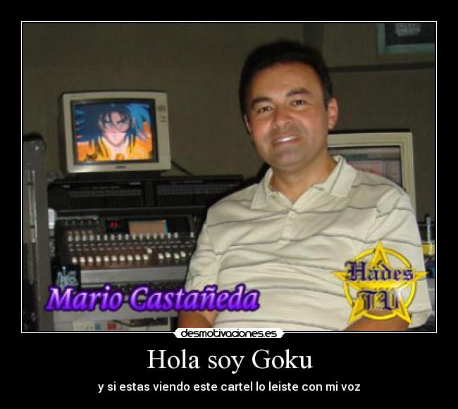 carteles dragon ball goku mario castaneda echos reales voces doblaje actor desmotivaciones
