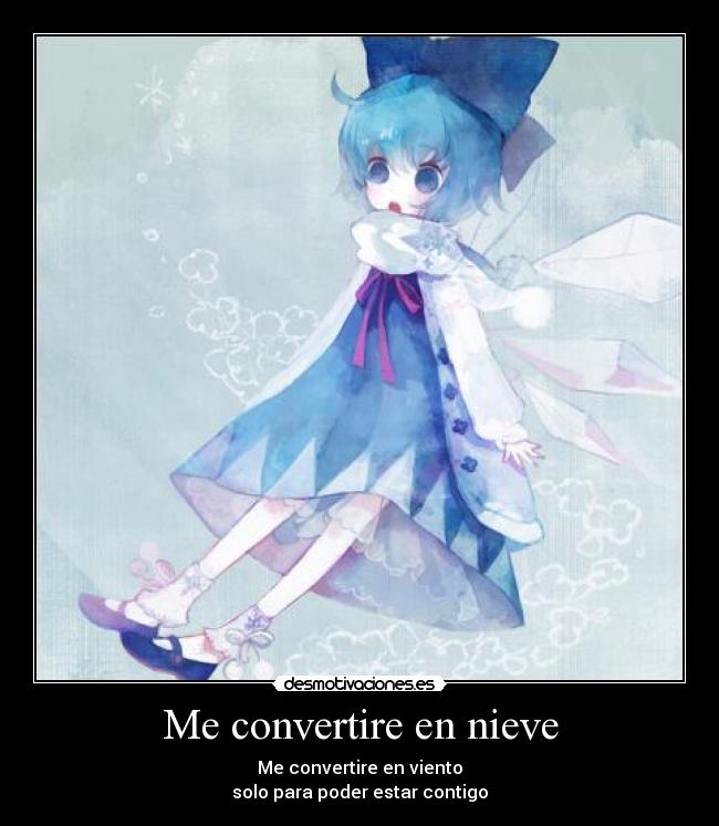 carteles touhou cirno anime manga kawaii hada amor desamor desmotivaciones