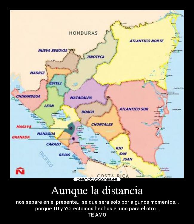 Aunque la distancia - nos separe en el presente... se que sera solo por algunos momentos...
porque TU y YO  estamos hechos el uno para el otro...
TE AMO